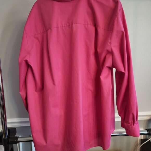 Foxcroft for Appleseeds Wrinkle Free 18W Pink Fuchsia Long Sleeve Shirt Top - Picture 3 of 5